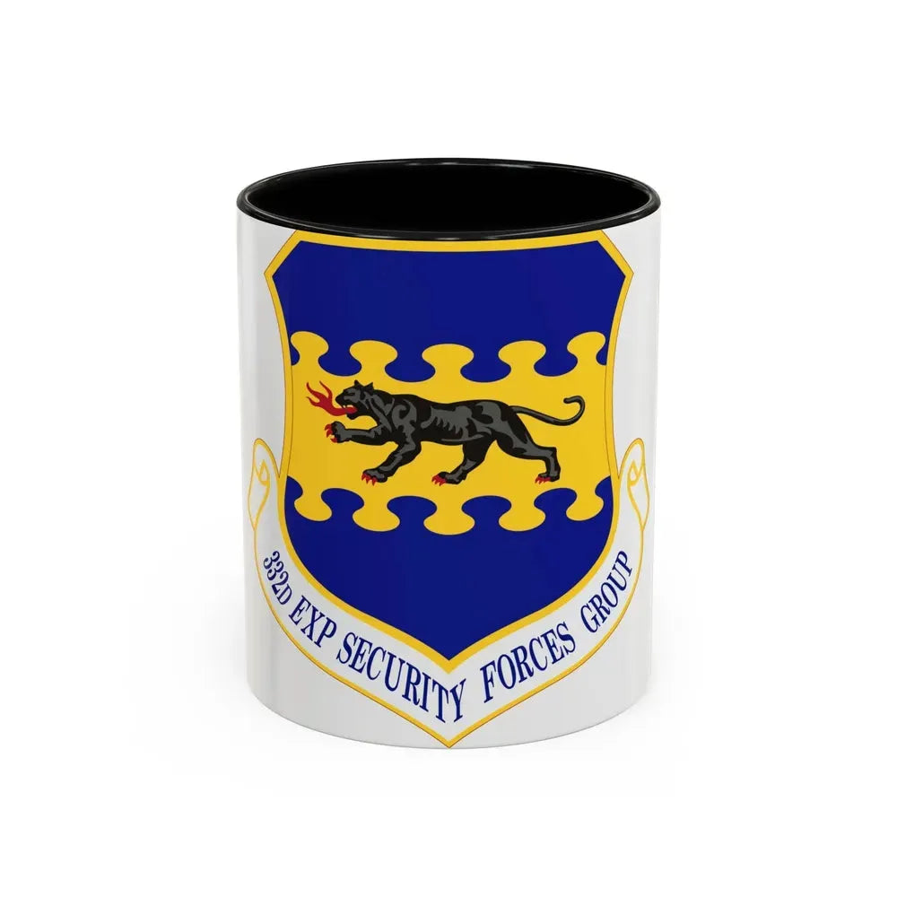 332d Expeditionary Security Forces Group (U.S. Air Force) Accent Coffee Mug 11oz Black - Go Mug Yourself