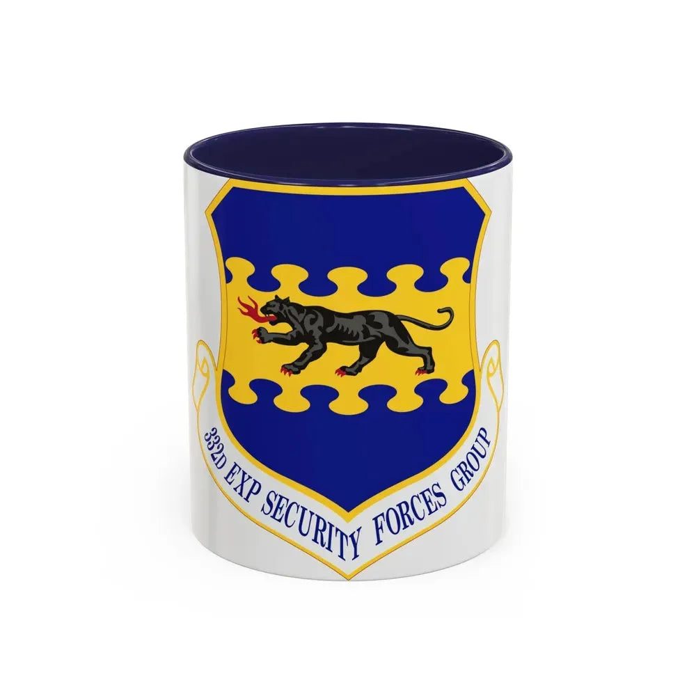 332d Expeditionary Security Forces Group (U.S. Air Force) Accent Coffee Mug 11oz Navy - Go Mug Yourself