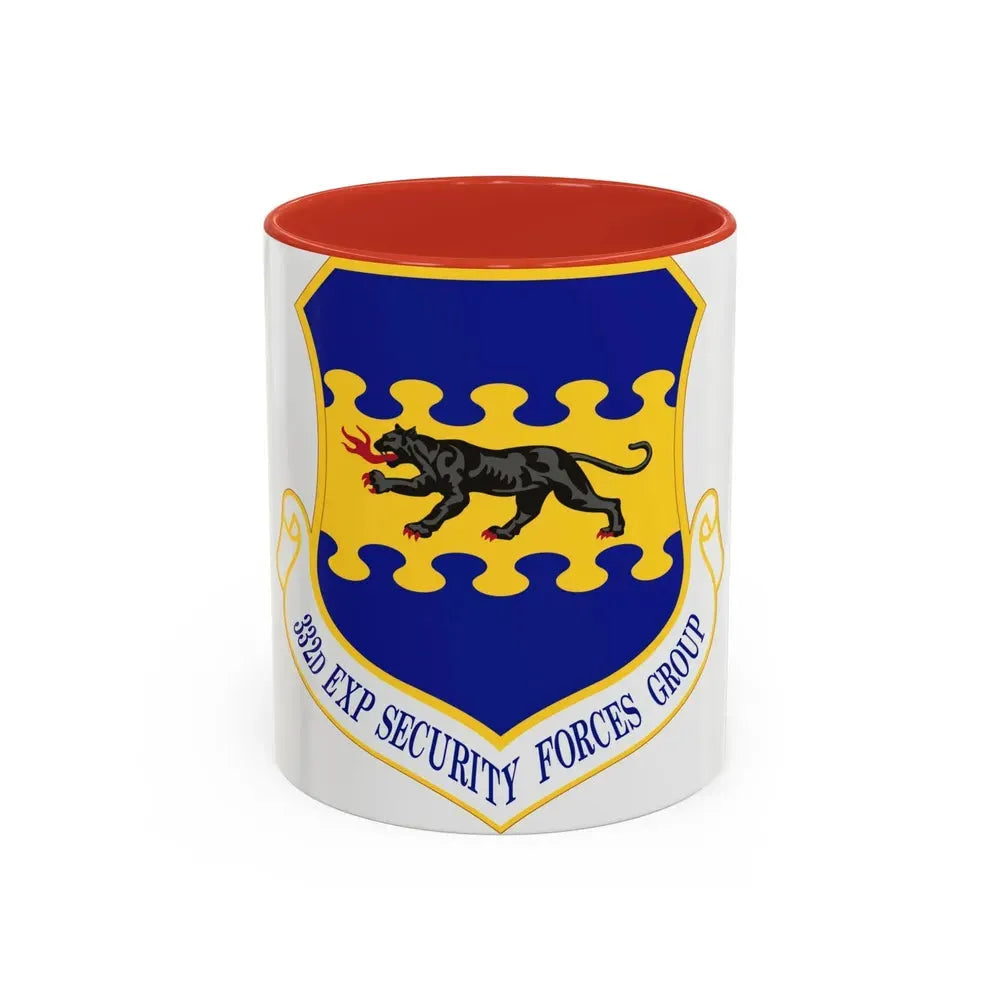 332d Expeditionary Security Forces Group (U.S. Air Force) Accent Coffee Mug 11oz Red - Go Mug Yourself