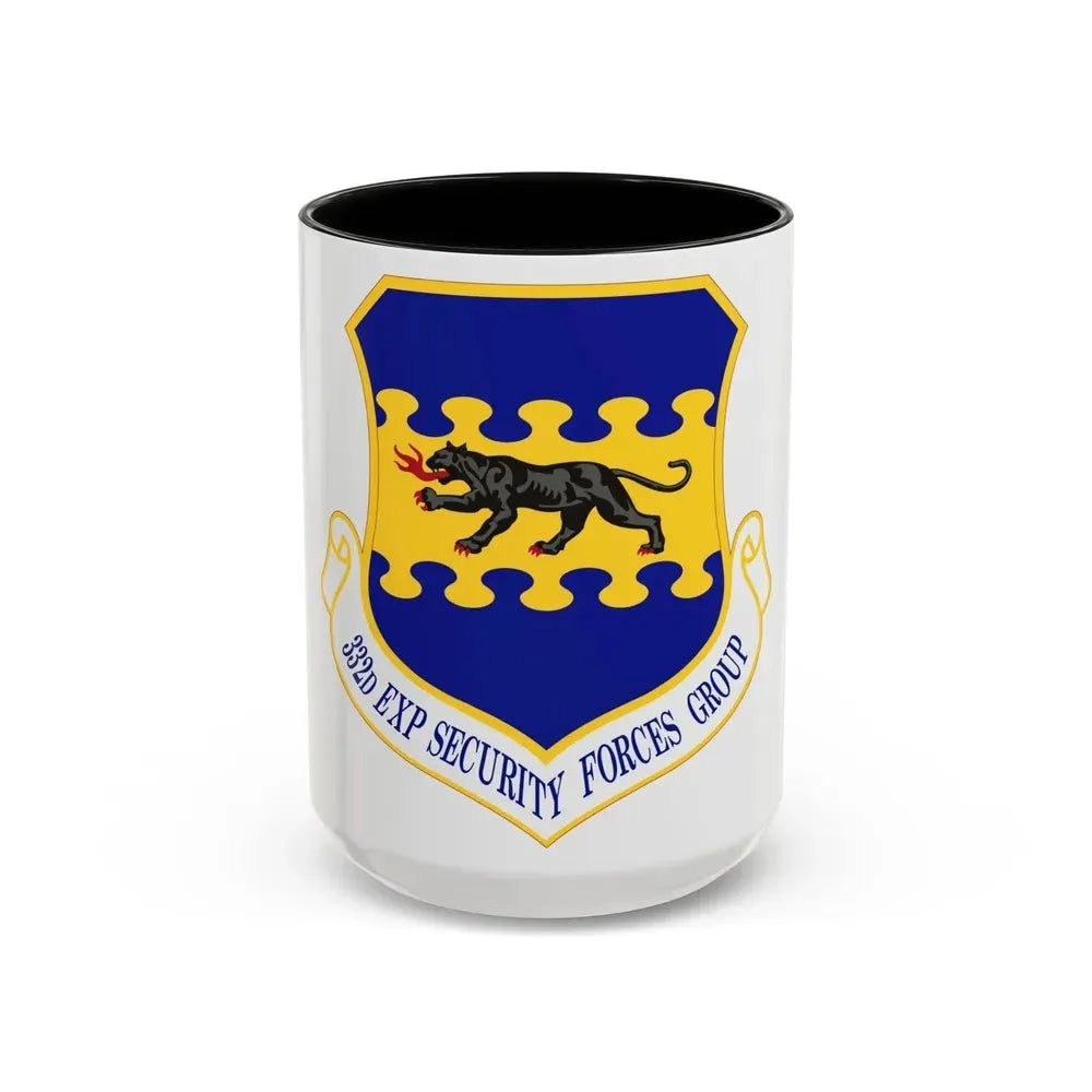 332d Expeditionary Security Forces Group (U.S. Air Force) Accent Coffee Mug 15oz Black - Go Mug Yourself