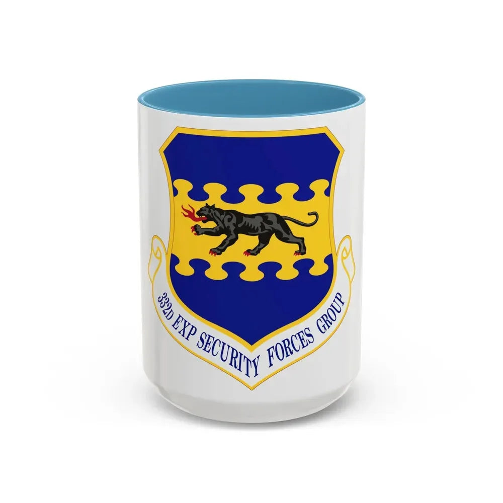 332d Expeditionary Security Forces Group (U.S. Air Force) Accent Coffee Mug 15oz Light Blue - Go Mug Yourself