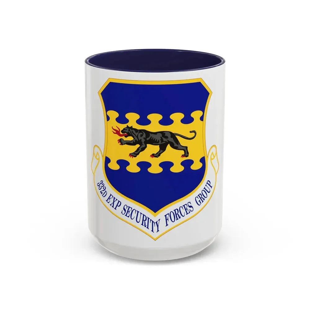 332d Expeditionary Security Forces Group (U.S. Air Force) Accent Coffee Mug 15oz Navy - Go Mug Yourself