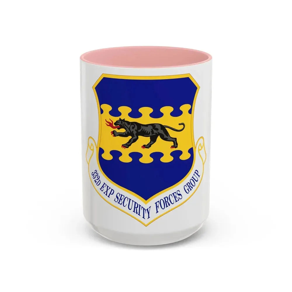 332d Expeditionary Security Forces Group (U.S. Air Force) Accent Coffee Mug 15oz Pink - Go Mug Yourself