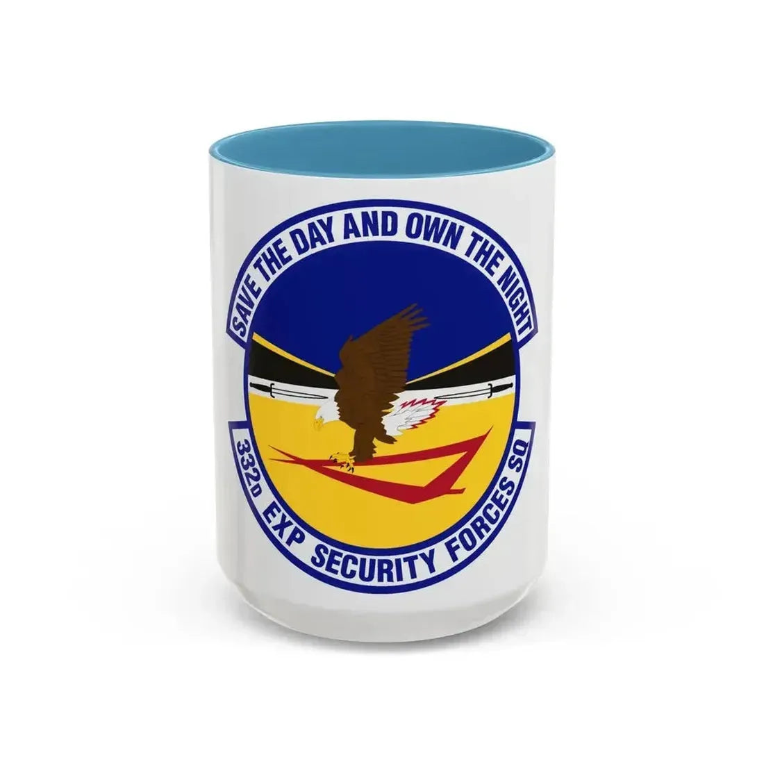 332d Expeditionary Security Forces Squadron (U.S. Air Force) Accent Coffee Mug 15oz Light Blue - Go Mug Yourself