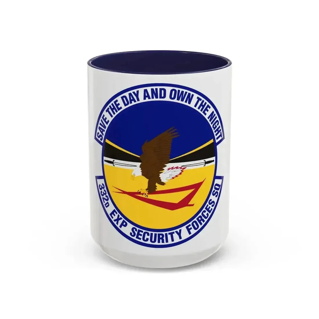 332d Expeditionary Security Forces Squadron (U.S. Air Force) Accent Coffee Mug 15oz Navy - Go Mug Yourself