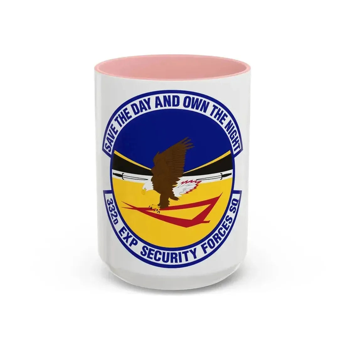 332d Expeditionary Security Forces Squadron (U.S. Air Force) Accent Coffee Mug 15oz Pink - Go Mug Yourself