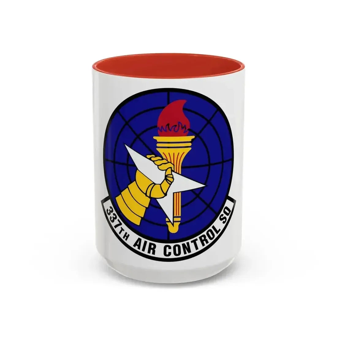 337 Air Control Squadron AETC (U.S. Air Force) Accent Coffee Mug 15oz Red - Go Mug Yourself