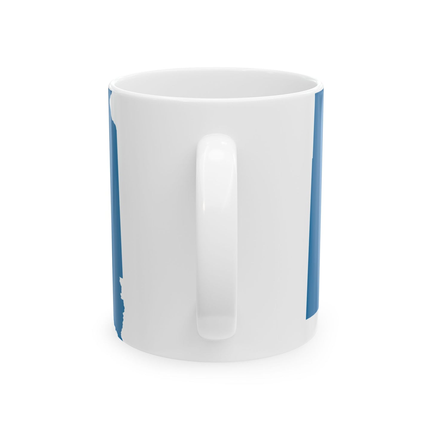 Flag-map of South Dakota (United States) White Coffee Mug