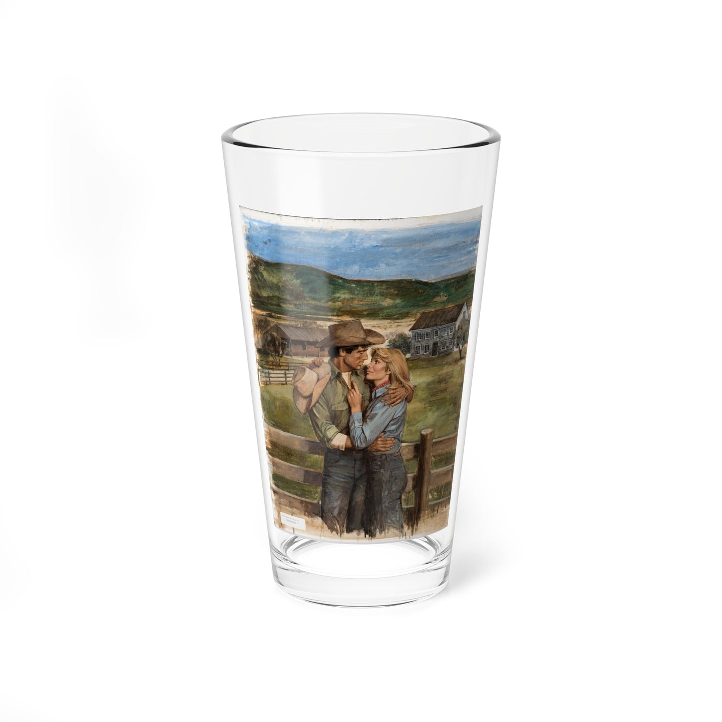 Heartbreak Plains, Harlequin Romance 2788, Romance Paperback Novel Cover, 1986 - Pint Glass 16oz