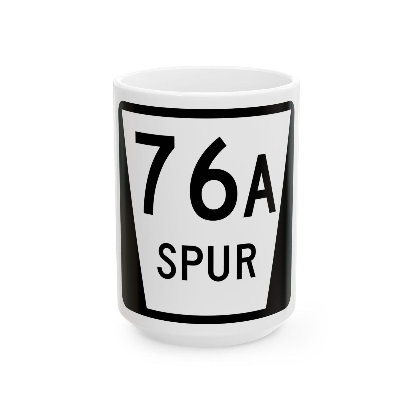 N SPUR 76A (Nebraska) (Road Sign) White Coffee Mug