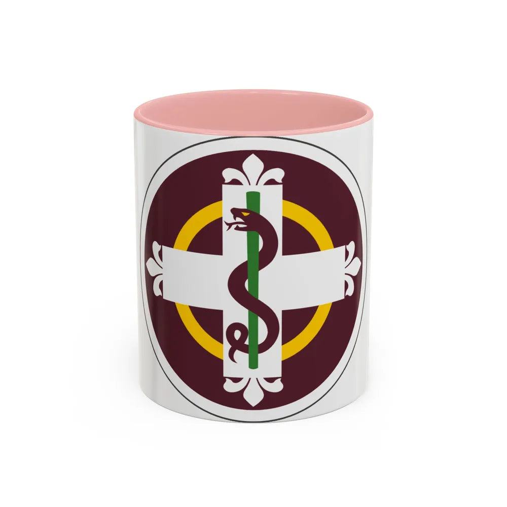 338 Medical Brigade (U.S. Army) Accent Coffee Mug-11oz-Pink-Go Mug Yourself