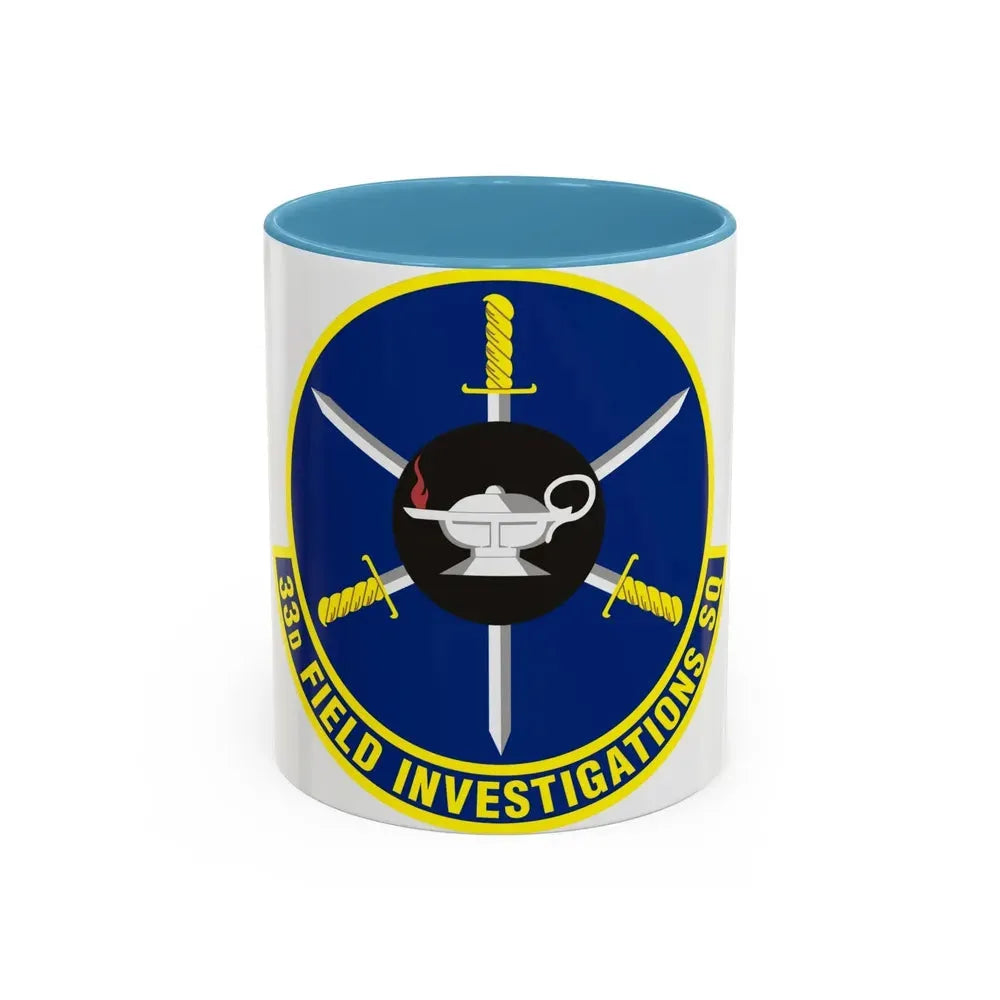 33d Field Investigations Squadron (U.S. Air Force) Accent Coffee Mug 11oz Light Blue - Go Mug Yourself