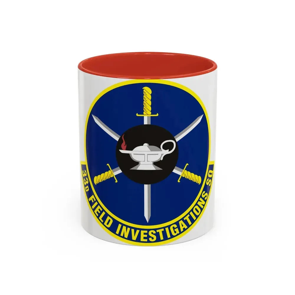 33d Field Investigations Squadron (U.S. Air Force) Accent Coffee Mug 11oz Red - Go Mug Yourself