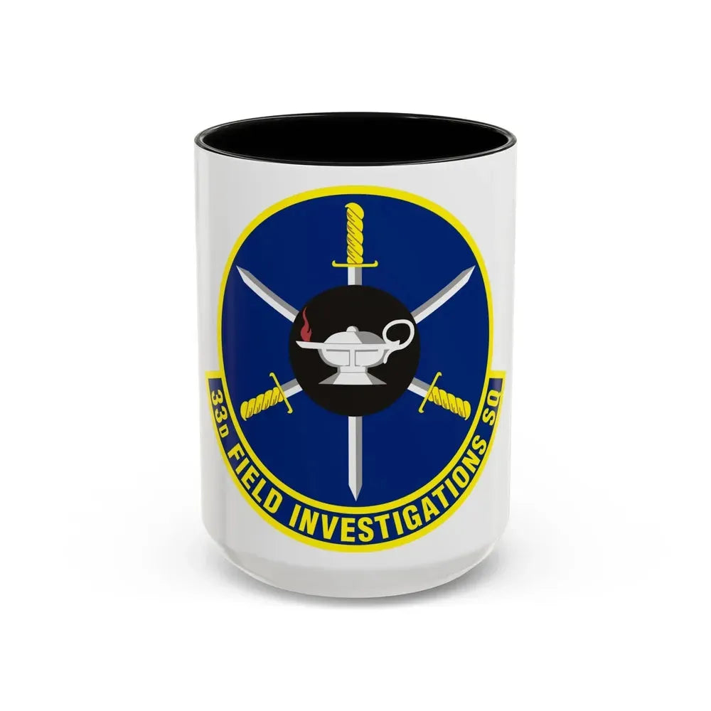 33d Field Investigations Squadron (U.S. Air Force) Accent Coffee Mug 15oz Black - Go Mug Yourself