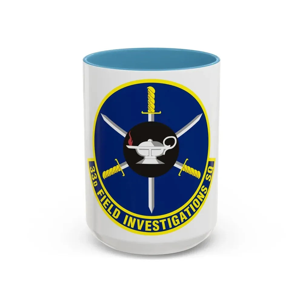 33d Field Investigations Squadron (U.S. Air Force) Accent Coffee Mug 15oz Light Blue - Go Mug Yourself
