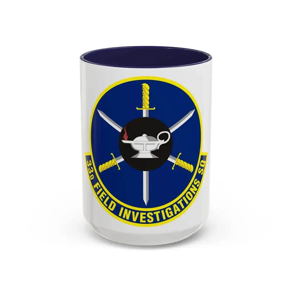 33d Field Investigations Squadron (U.S. Air Force) Accent Coffee Mug 15oz Navy - Go Mug Yourself