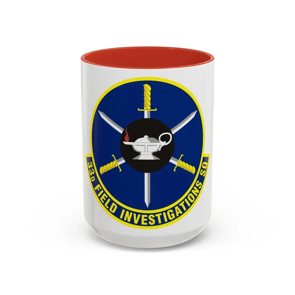 33d Field Investigations Squadron (U.S. Air Force) Accent Coffee Mug 15oz Red - Go Mug Yourself