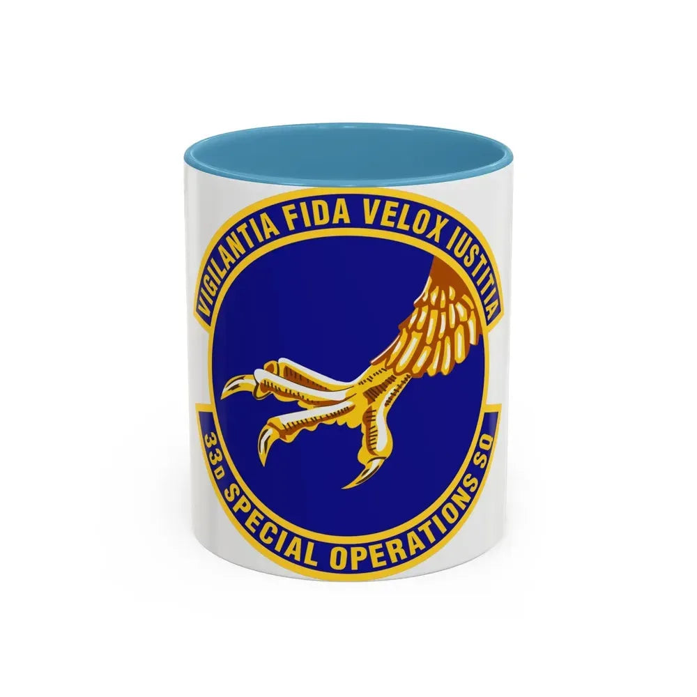 33d Special Operations Squadron (U.S. Air Force) Accent Coffee Mug 11oz Light Blue - Go Mug Yourself