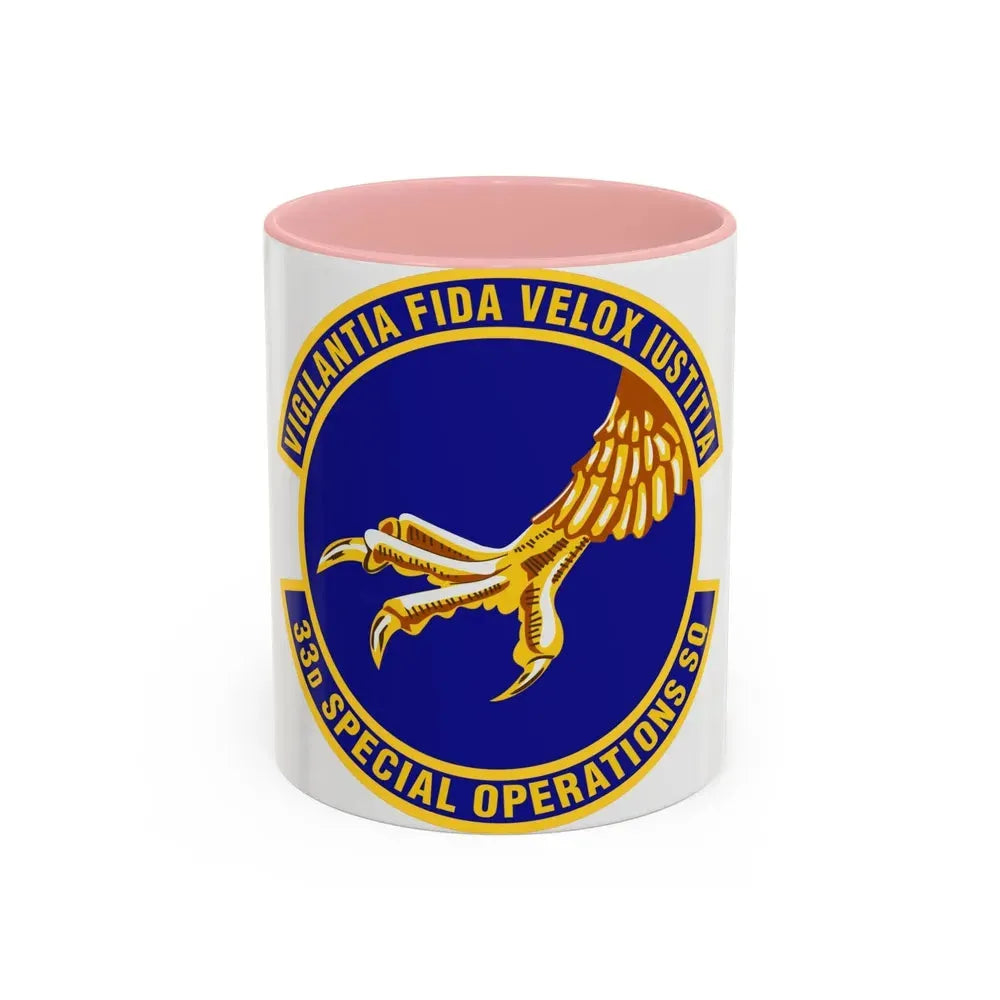33d Special Operations Squadron (U.S. Air Force) Accent Coffee Mug 11oz Pink - Go Mug Yourself