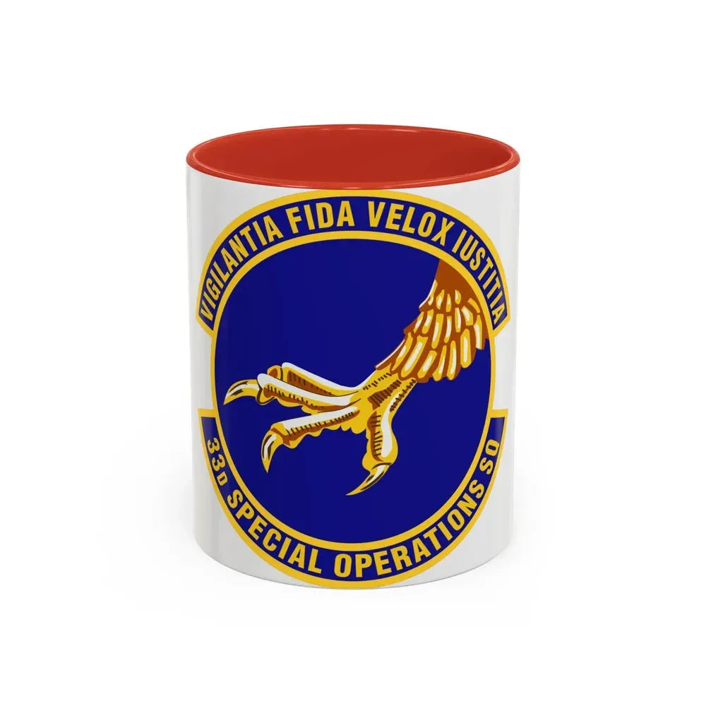 33d Special Operations Squadron (U.S. Air Force) Accent Coffee Mug 11oz Red - Go Mug Yourself