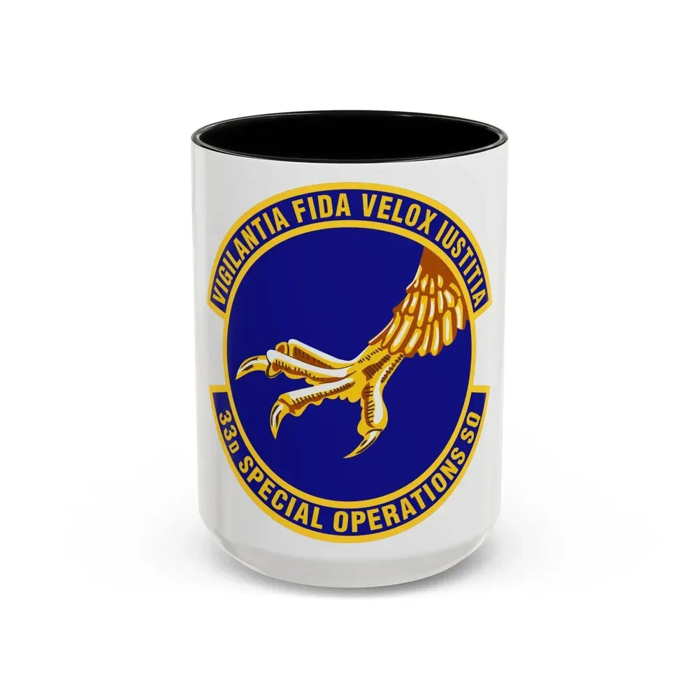 33d Special Operations Squadron (U.S. Air Force) Accent Coffee Mug 15oz Black - Go Mug Yourself