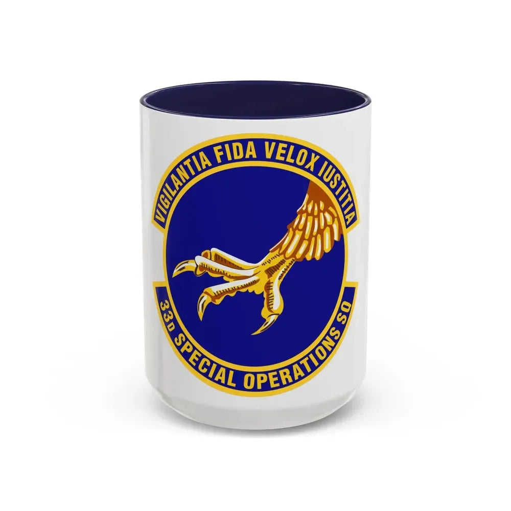 33d Special Operations Squadron (U.S. Air Force) Accent Coffee Mug 15oz Navy - Go Mug Yourself