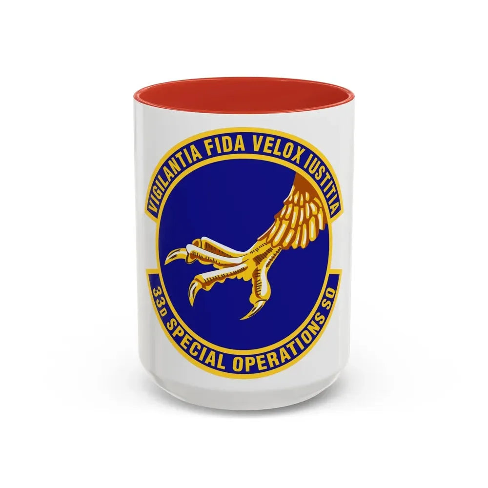 33d Special Operations Squadron (U.S. Air Force) Accent Coffee Mug 15oz Red - Go Mug Yourself