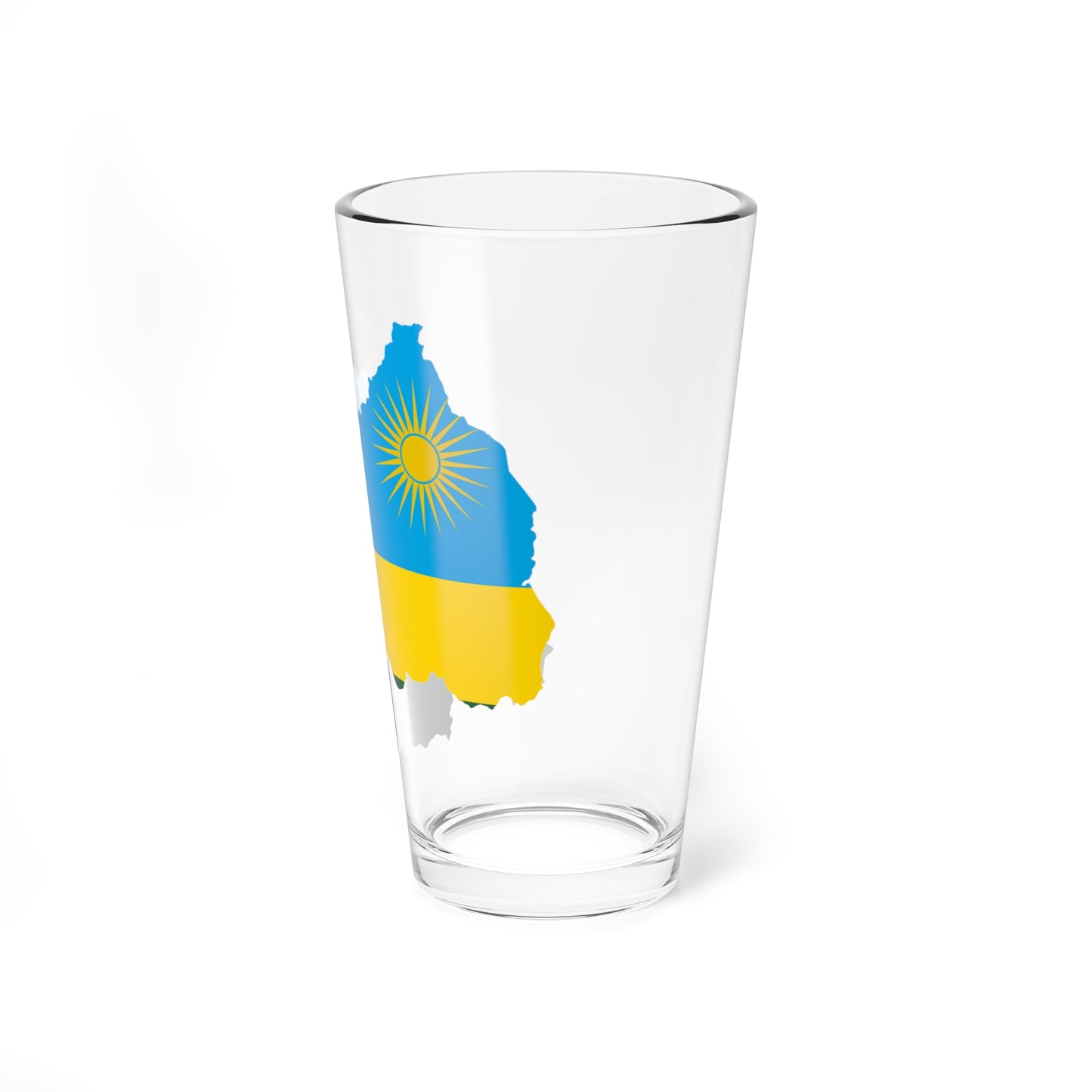 Flag map of Rwanda (Rwanda) Pint Glass 16oz