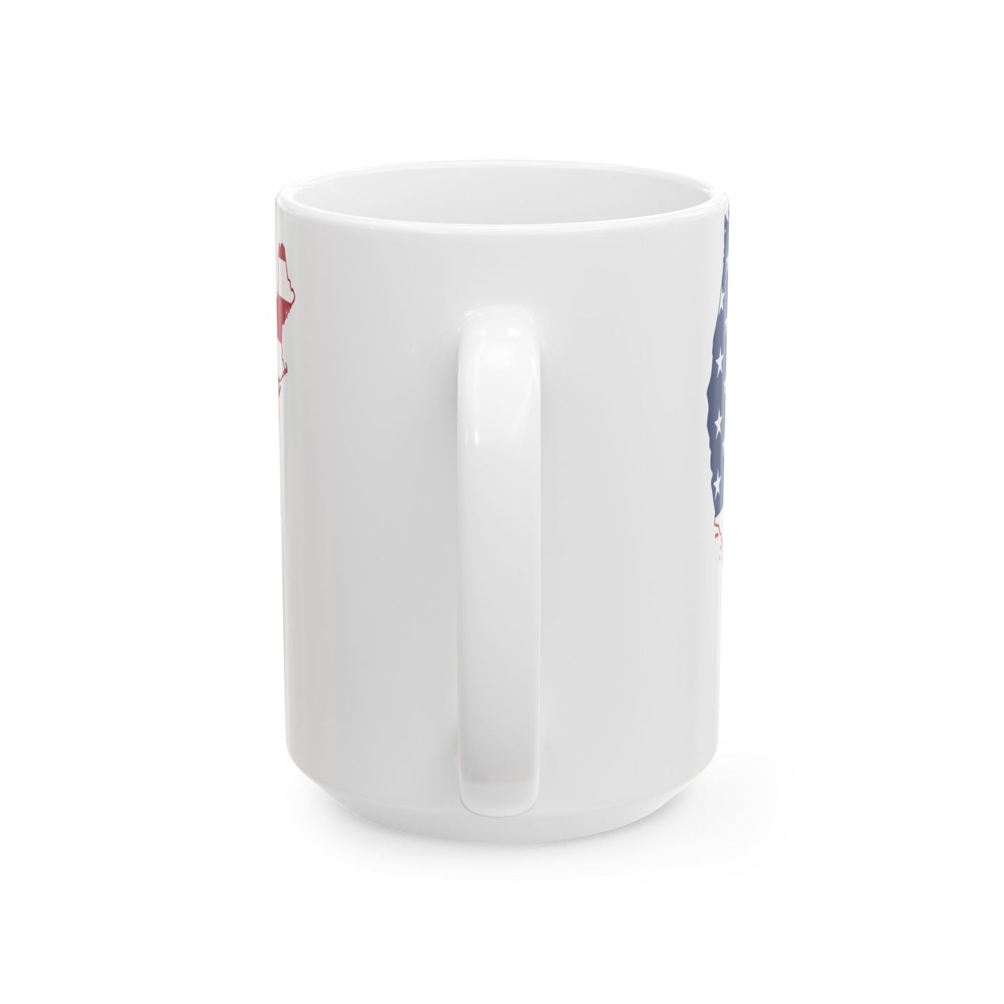 Flag-map of the United and Confederate States (United States) White Coffee Mug