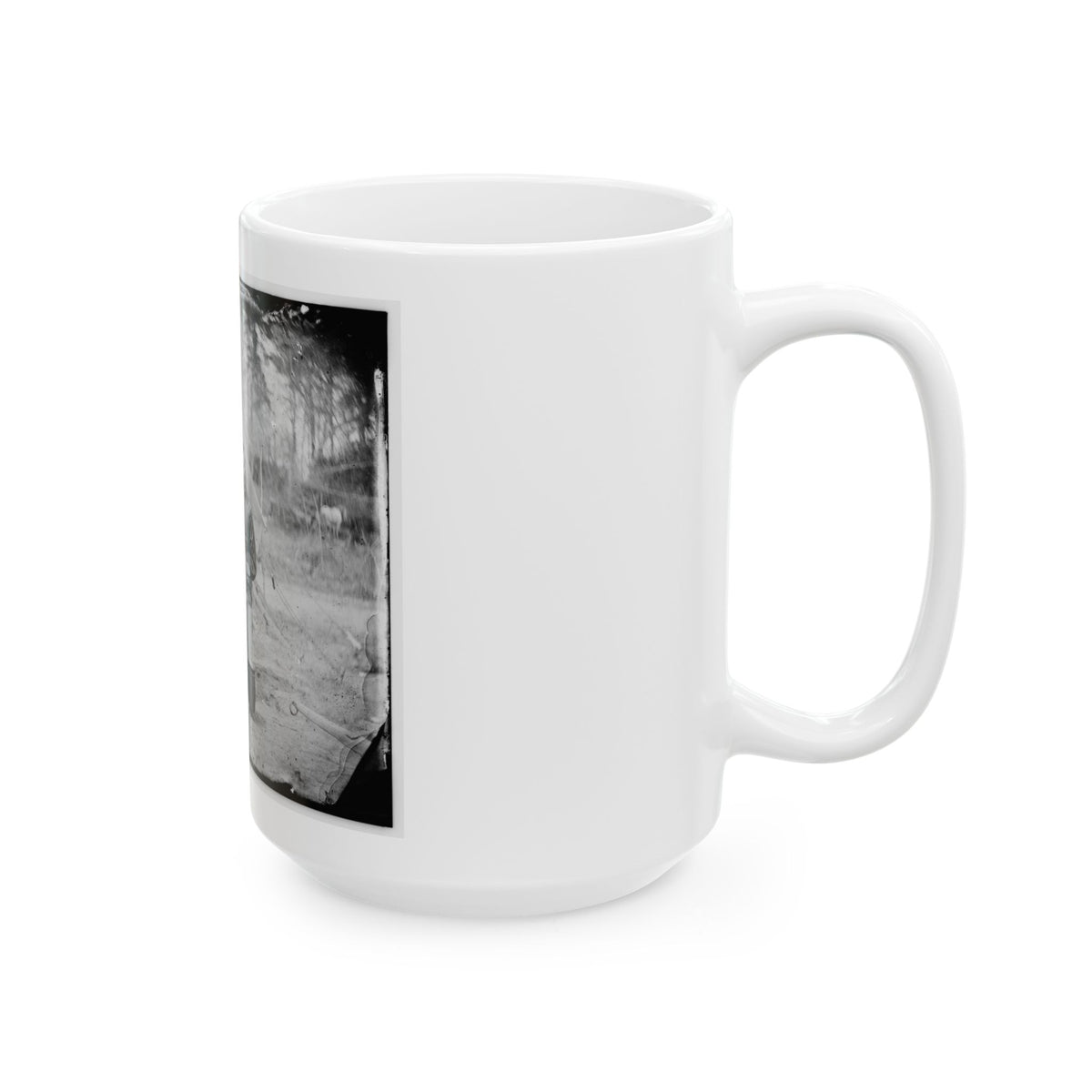 Yorktown, Va., Vicinity. Group Before The Photographic Tent At Camp Winfield Scott (U.S. Civil War) White Coffee Mug