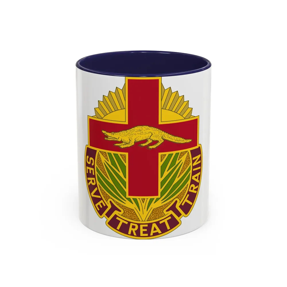345 Field Hospital (U.S. Army) Accent Coffee Mug-11oz-Navy-Go Mug Yourself