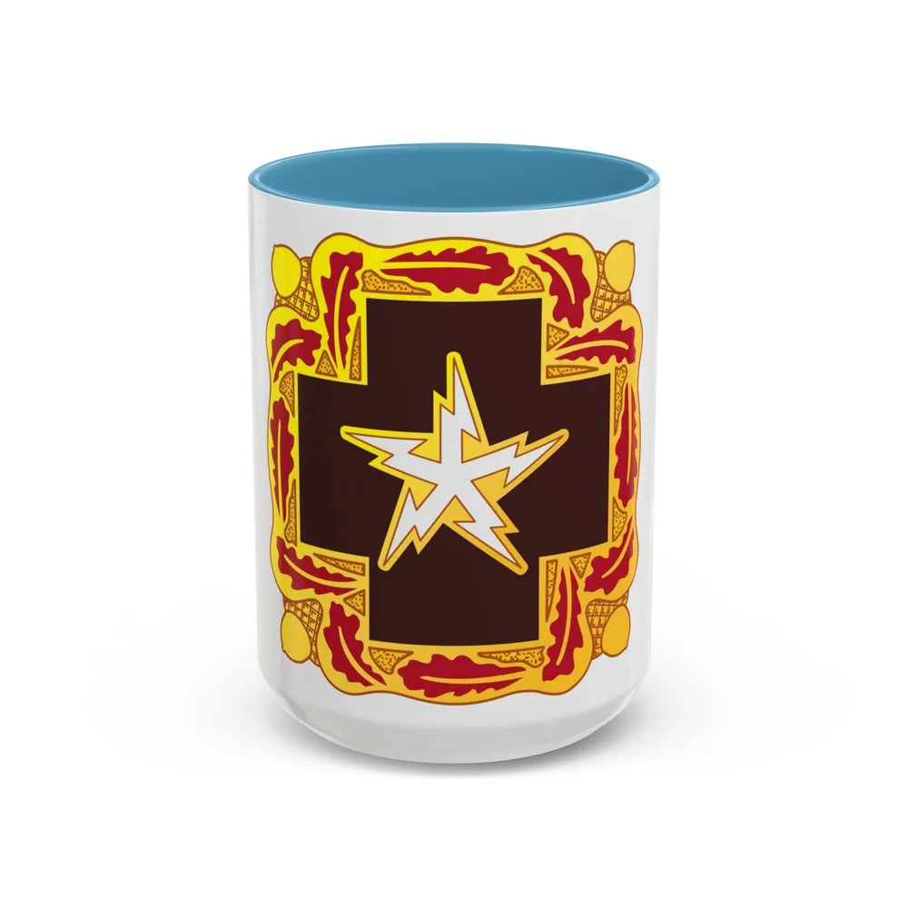 345 Medical Battalion (U.S. Army) Accent Coffee Mug-15oz-Light Blue-Go Mug Yourself
