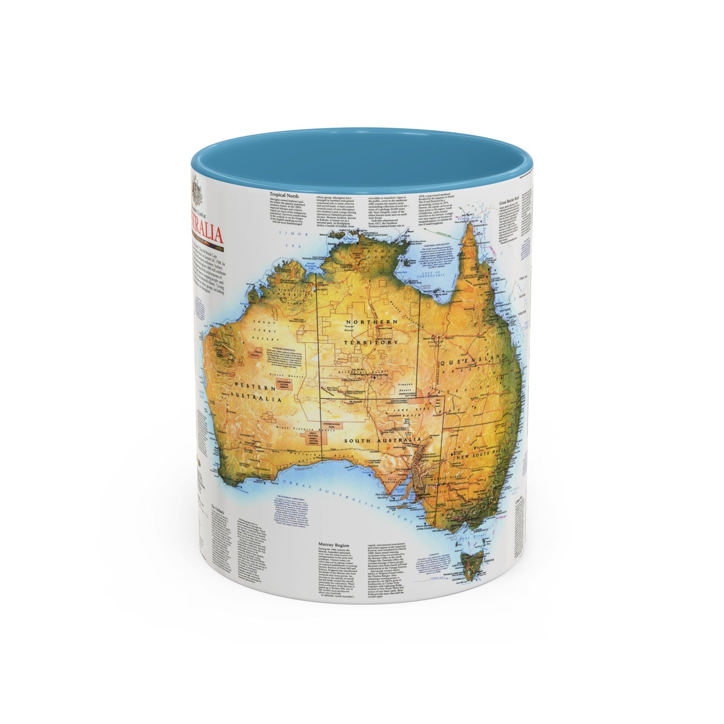 Australia - A Traveller's Look (1988) (Map) Accent Coffee Mug
