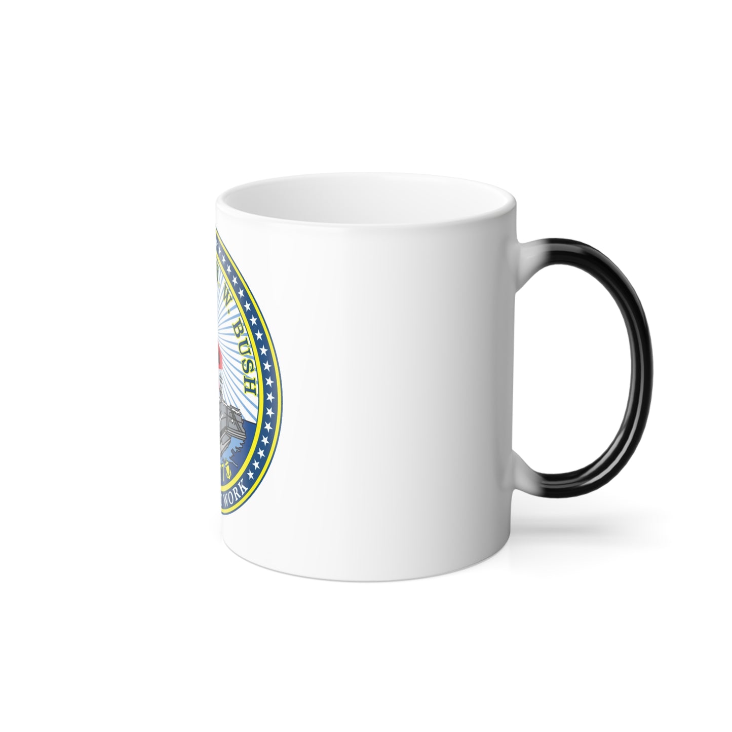 USS George HW Bush CVN 77 (U.S. Navy) Color Changing Mug 11oz