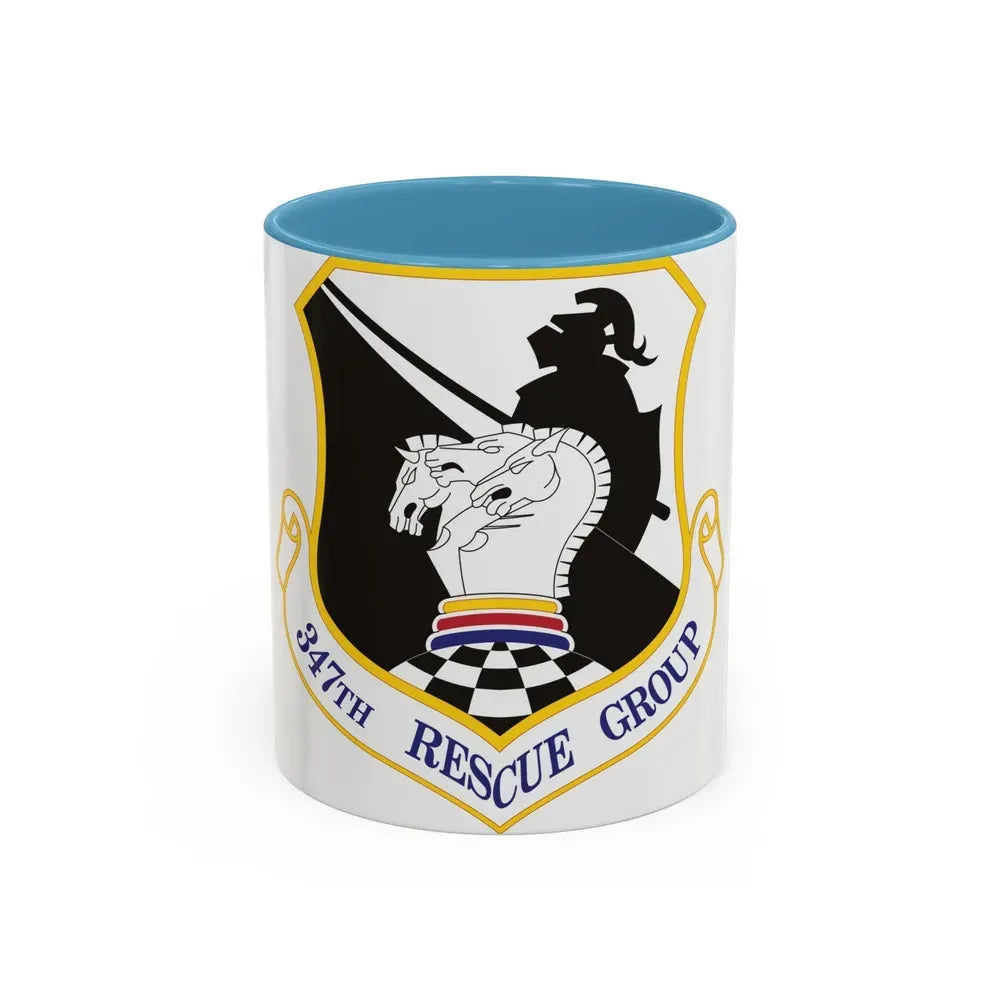 347th Rescue Group (U.S. Air Force) Accent Coffee Mug 11oz Light Blue - Go Mug Yourself
