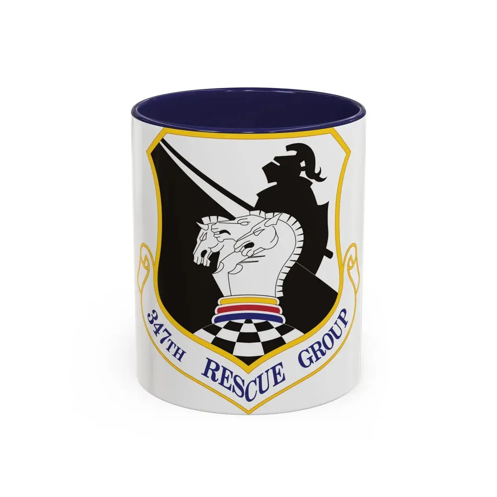347th Rescue Group (U.S. Air Force) Accent Coffee Mug 11oz Navy - Go Mug Yourself