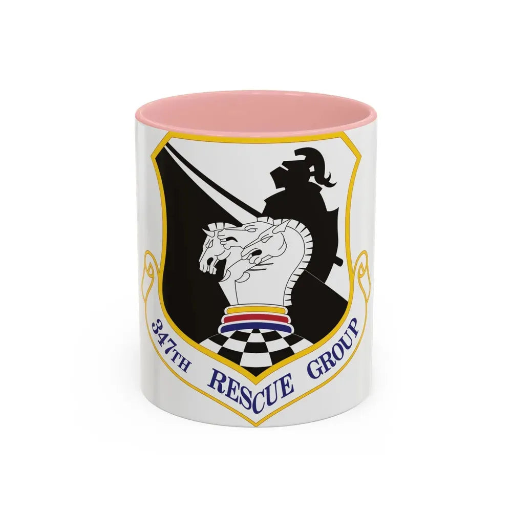 347th Rescue Group (U.S. Air Force) Accent Coffee Mug 11oz Pink - Go Mug Yourself