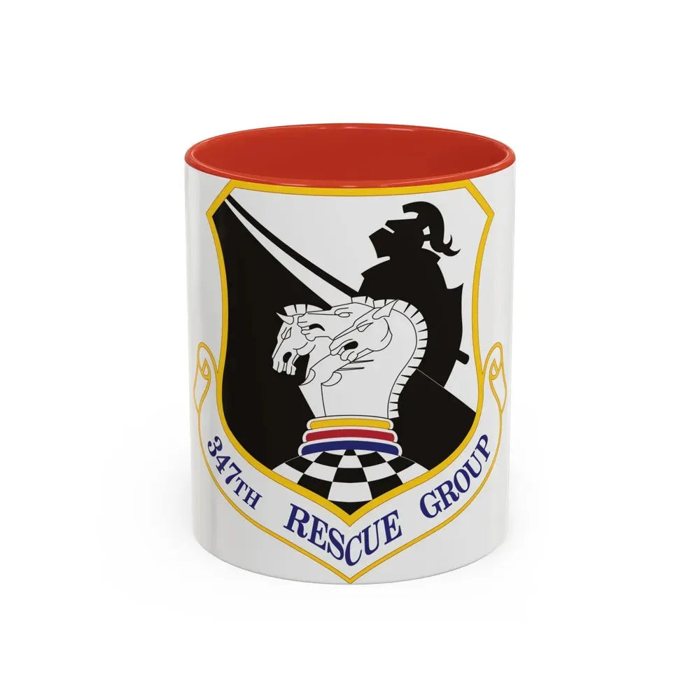 347th Rescue Group (U.S. Air Force) Accent Coffee Mug 11oz Red - Go Mug Yourself