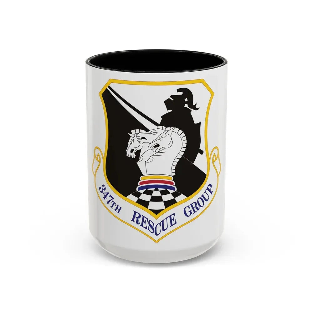 347th Rescue Group (U.S. Air Force) Accent Coffee Mug 15oz Black - Go Mug Yourself