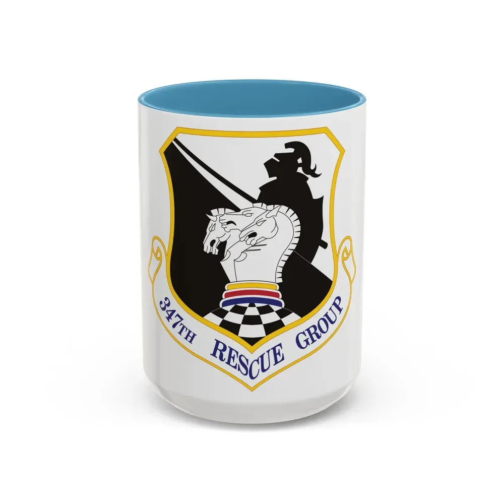 347th Rescue Group (U.S. Air Force) Accent Coffee Mug 15oz Light Blue - Go Mug Yourself
