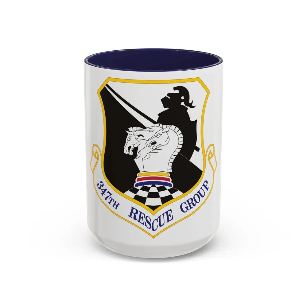 347th Rescue Group (U.S. Air Force) Accent Coffee Mug 15oz Navy - Go Mug Yourself