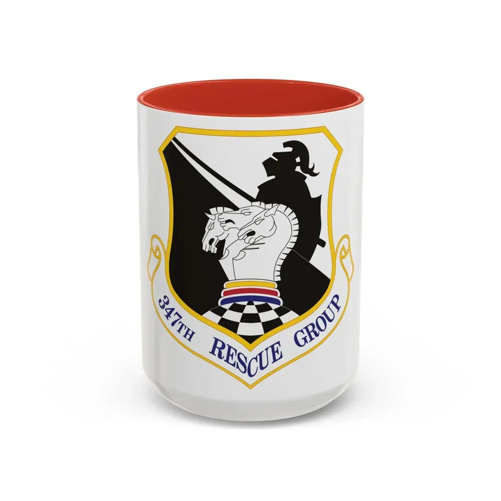 347th Rescue Group (U.S. Air Force) Accent Coffee Mug 15oz Red - Go Mug Yourself