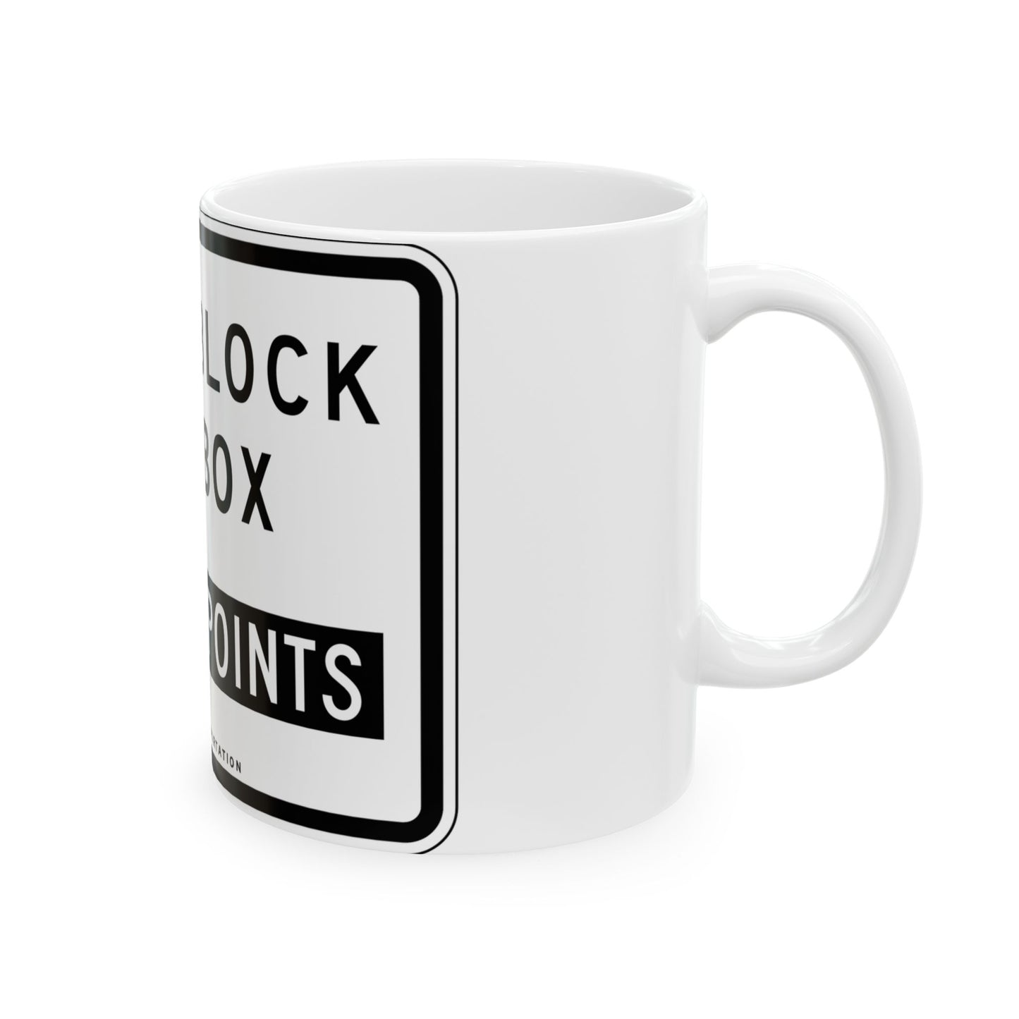 NYCDOT SR-1258 (New York) (Road Sign) White Coffee Mug