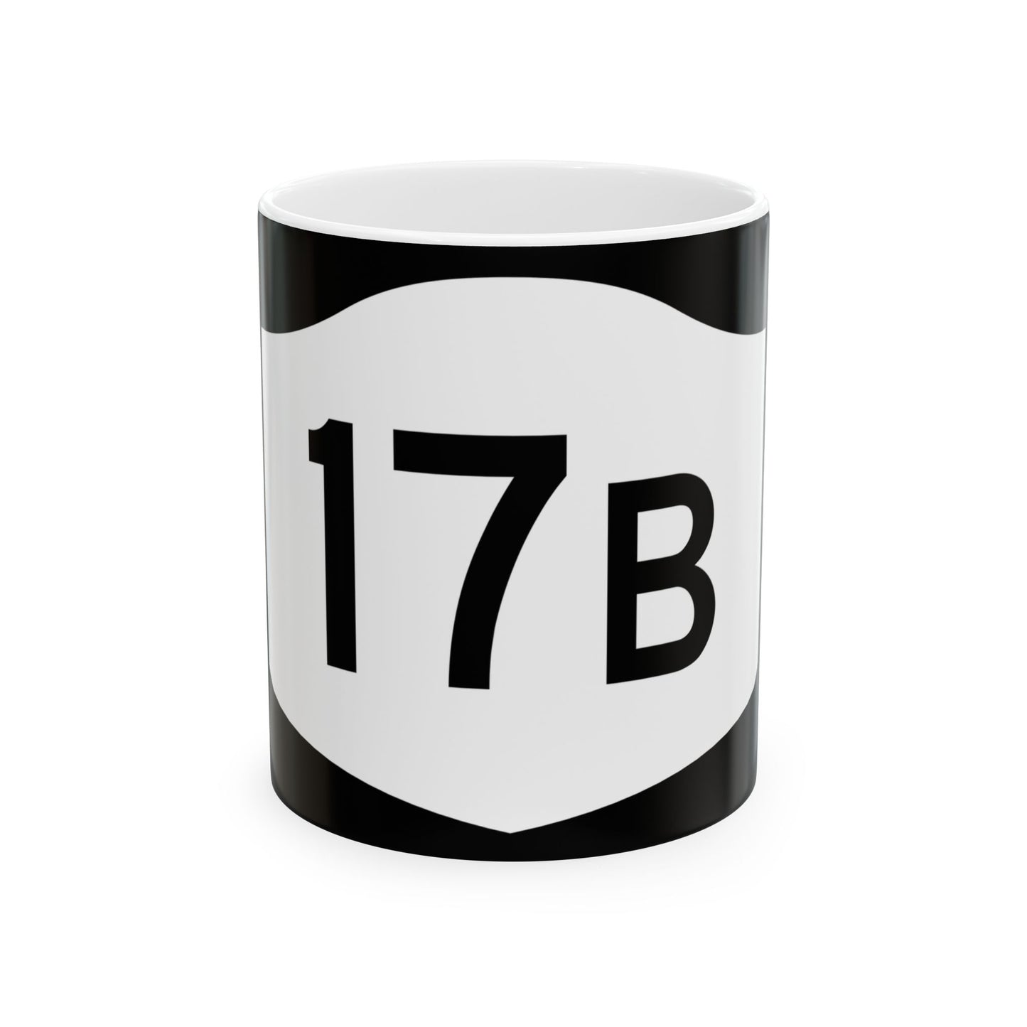 NY-17B (New York) (Road Sign) White Coffee Mug