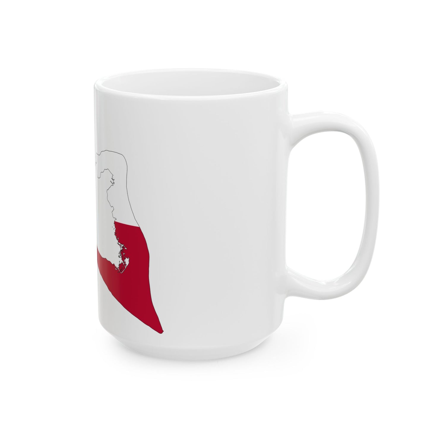 Flag map of Wake Island (United States) White Coffee Mug