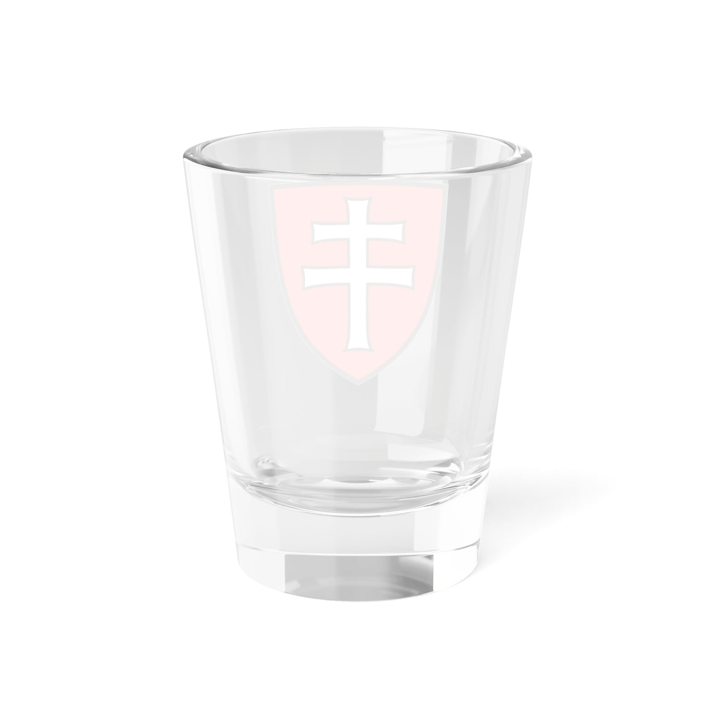 Pahonia-contour black-red shield with black-white cross (Belarus) (Coat of Arms) Shot Glass 1.5oz