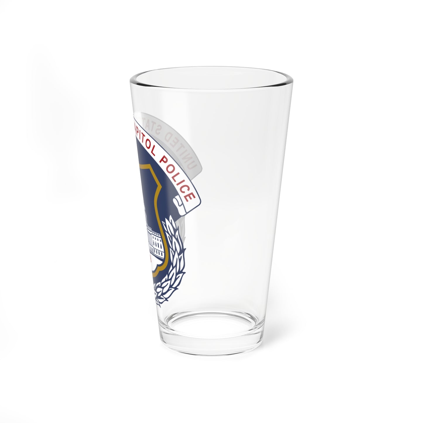 Emblem of the United States Capitol Police (United States) (Coat of Arms) Pint Glass 16oz