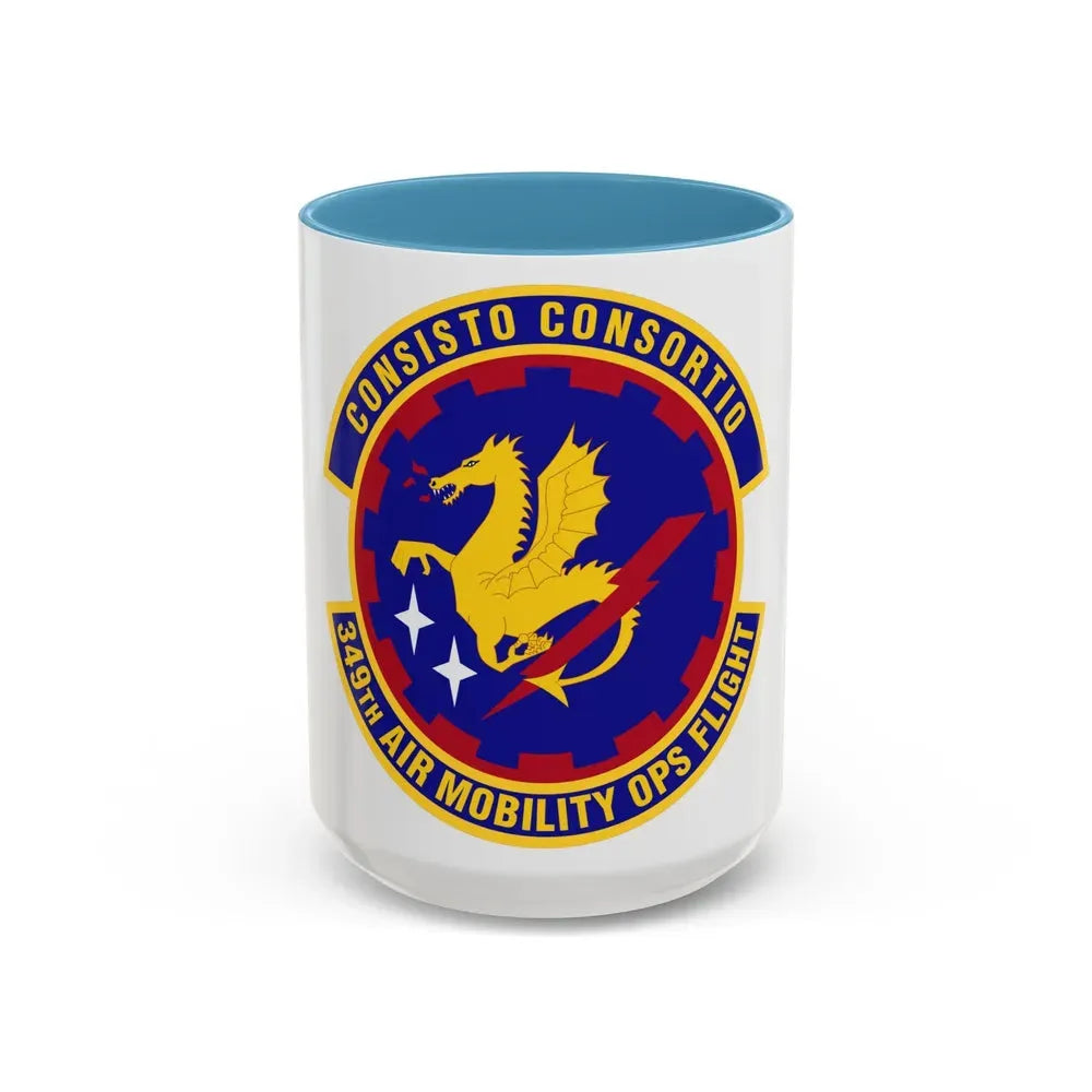 349th Air Mobility Operations Flight (U.S. Air Force) Accent Coffee Mug 15oz Light Blue - Go Mug Yourself