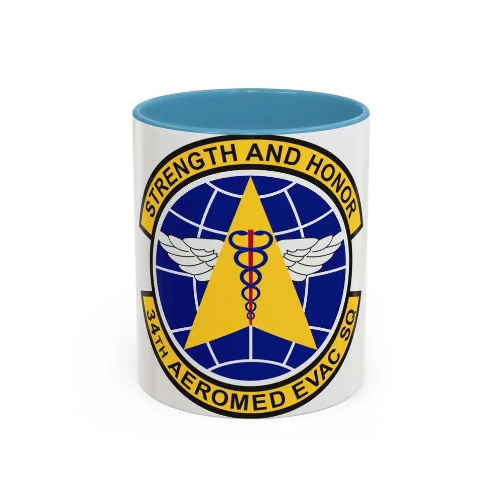 34th Aeromedical Evacuation Squadron (U.S. Air Force) Accent Coffee Mug 11oz Light Blue - Go Mug Yourself