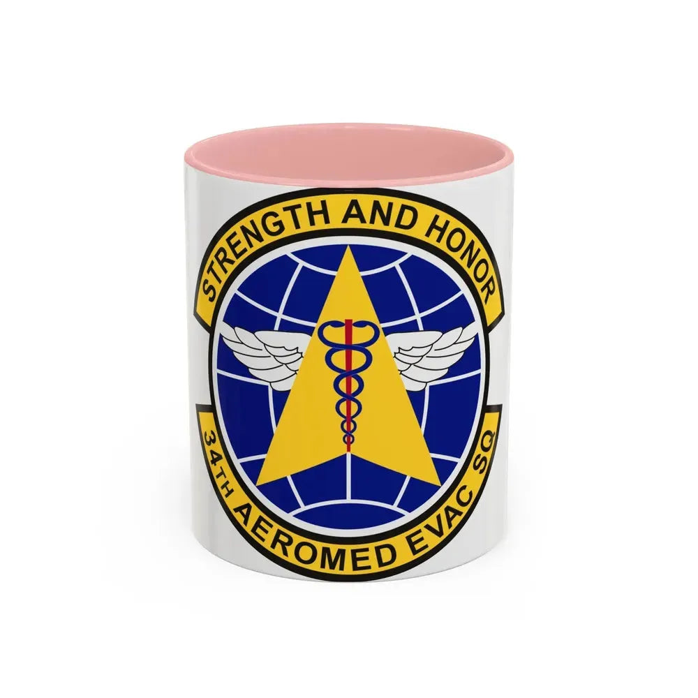 34th Aeromedical Evacuation Squadron (U.S. Air Force) Accent Coffee Mug 11oz Pink - Go Mug Yourself